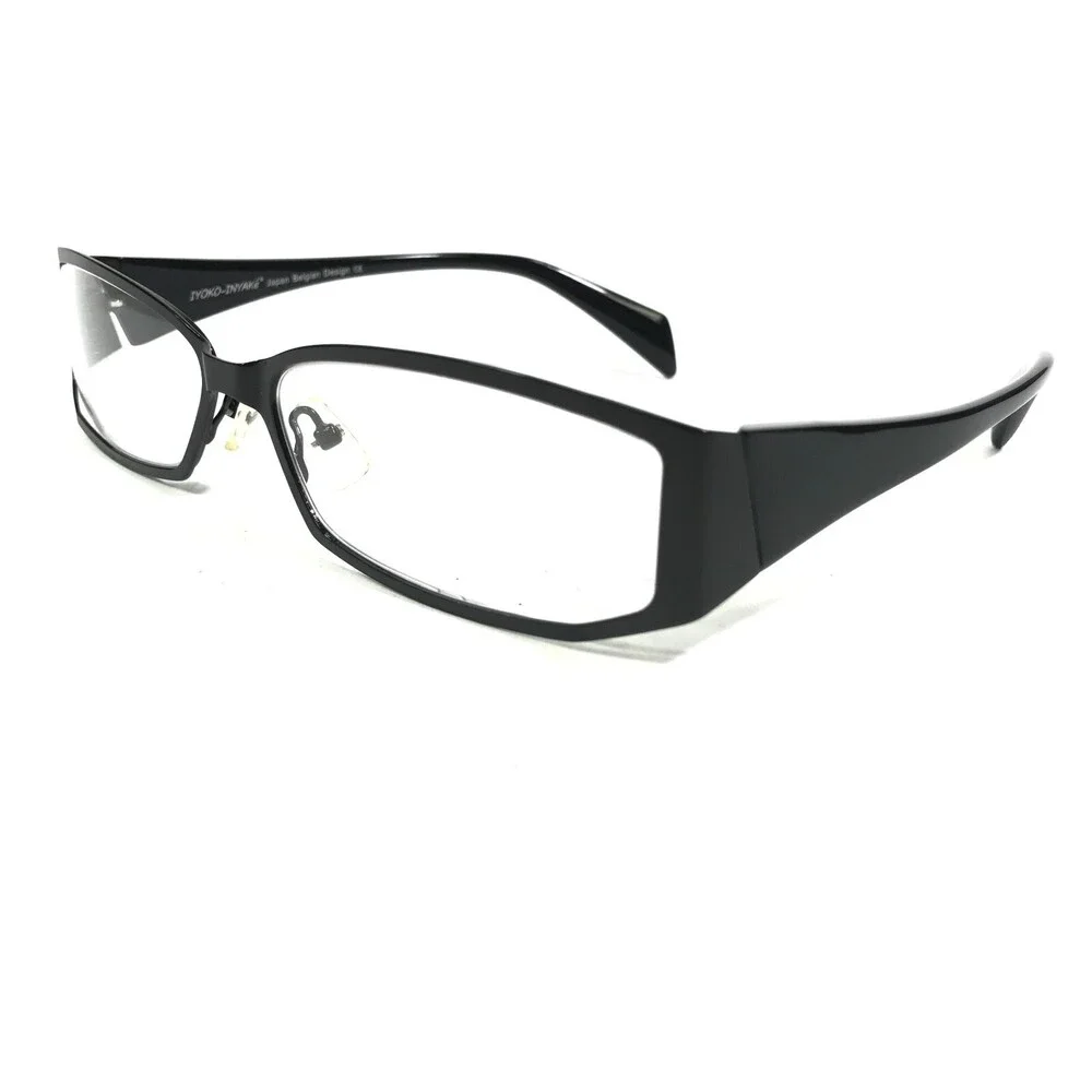 Iyoko-Inyake Eyeglasses Frames IY 258 Col.6 Black Rectangular Full Rim 56-16-138